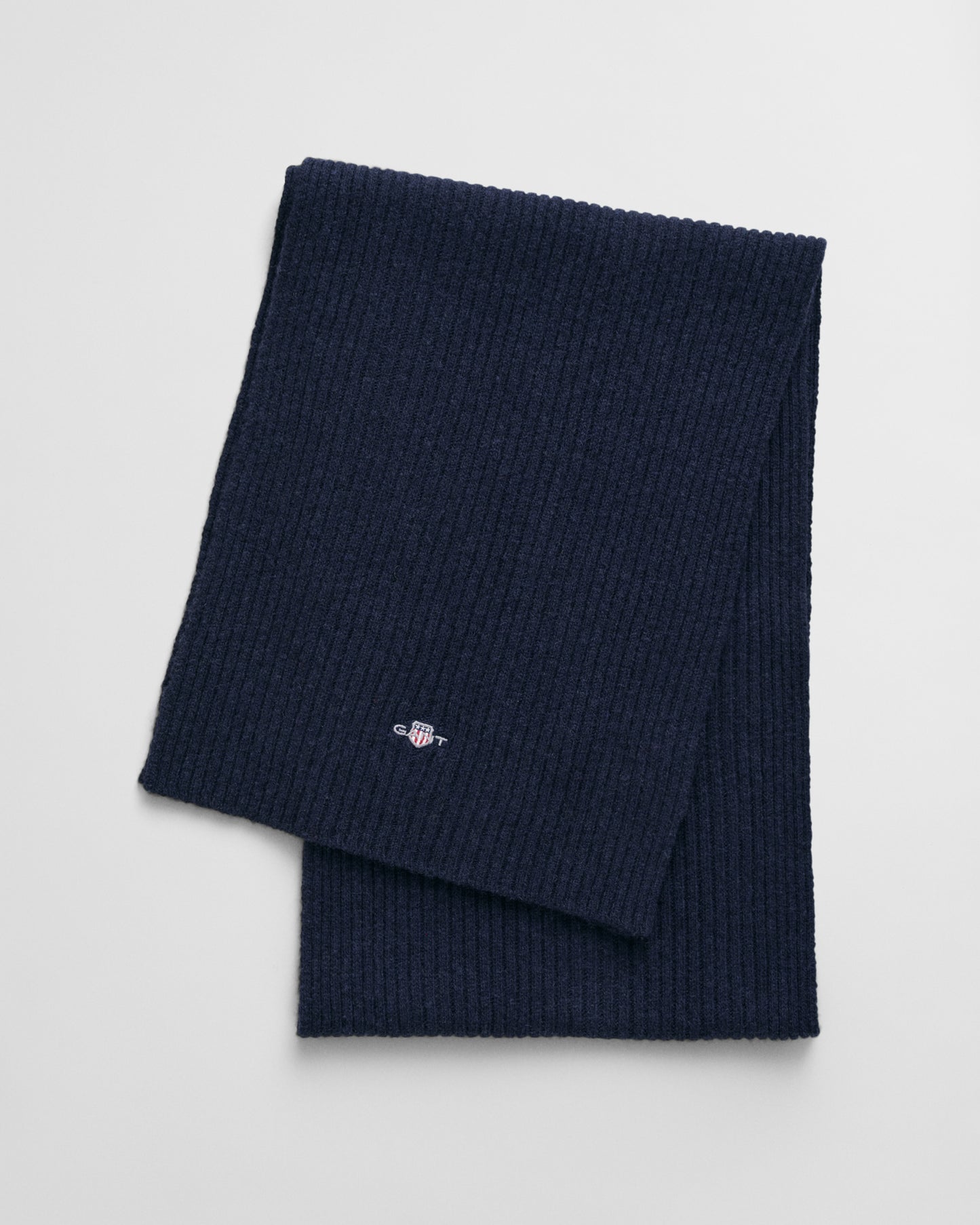 EVENING BLUE, SHIELD KNIT SCARF BY GANT AU.