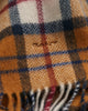 WARM EARTH, HERRINGBONE CHECK WOOL WOVEN SCARF, CLOSE-UP BY GANT AU.