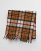 WARM EARTH, HERRINGBONE CHECK WOOL WOVEN SCARF, FRONT-VIEW BY GANT AU.