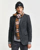 WARM EARTH, HERRINGBONE CHECK WOOL WOVEN SCARF BY GANT AU.