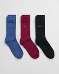 VINTAGE BLUE, SOFT COTTON SOCKS 3-PACK BY GANT AU.