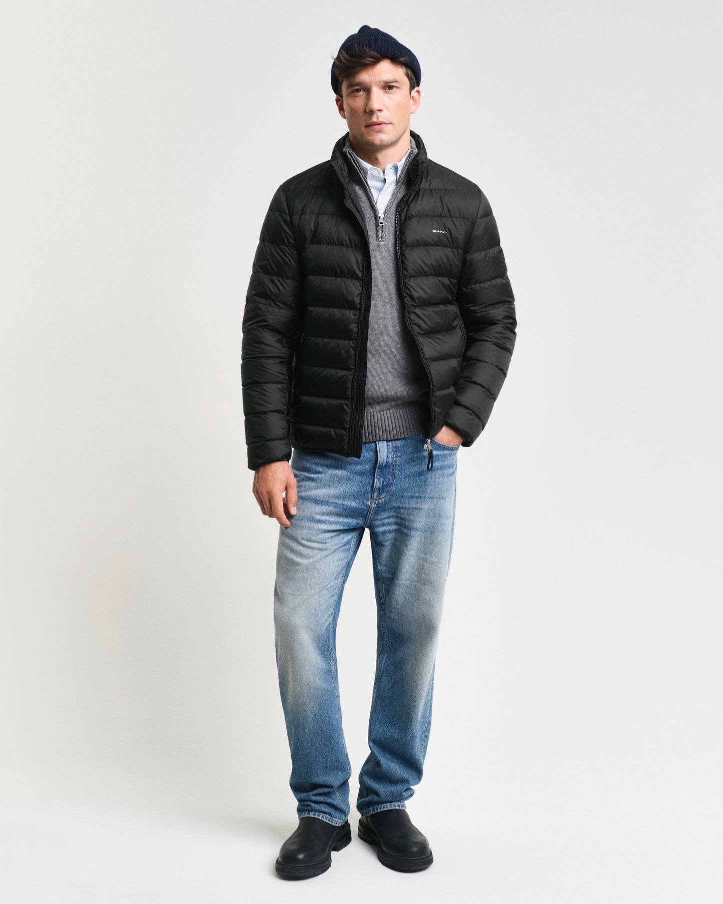 BLACK, LIGHT DOWN JACKET BY GANT AU.