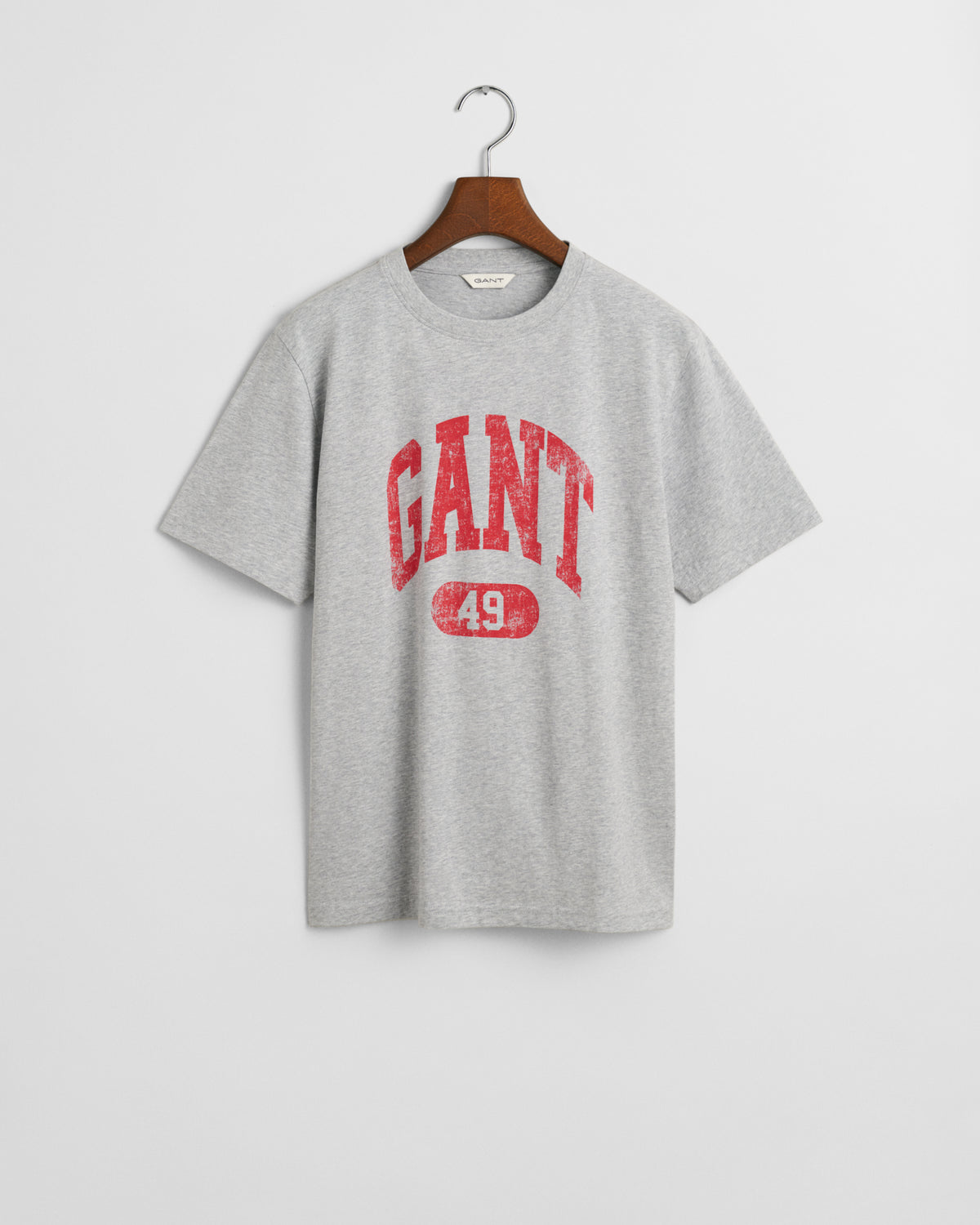 LIGHT GREY MELANGE, GANT 49 ARCH RELAXED  T-SHIRT BY GANT AU.