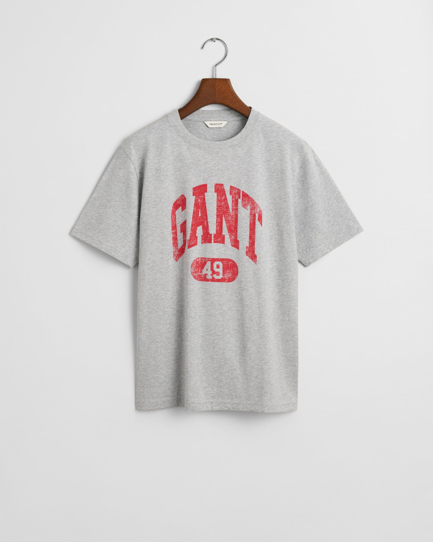 LIGHT GREY MELANGE, GANT 49 ARCH RELAXED  T-SHIRT BY GANT AU.