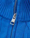 GREECE BLUE, COTTON CABLE HALF ZIP, FLAT-LAY BY GANT AU.