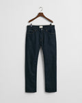 DARK BLUE, REGULAR GANT JEANS, FLAT-LAY BY GANT AU.