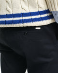 BLACK, SLIM TWILL CHINOS, CLOSE-UP BY GANT AU.