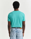 TROPIC BLUE, REG SHIELD SS T-SHIRT, BACK-VIEW BY GANT AU.