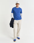 RICH BLUE, REG SHIELD SS T-SHIRT BY GANT AU.
