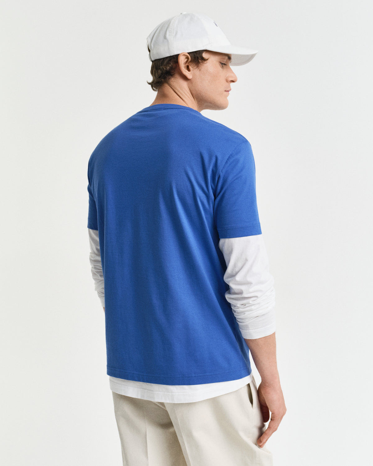RICH BLUE, REG SHIELD SS T-SHIRT, BACK-VIEW BY GANT AU.