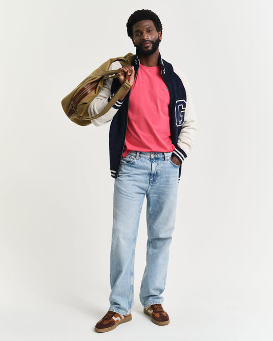 WATERMELON RED, REG SHIELD SS T-SHIRT BY GANT AU.