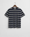 EVENING BLUE, STRIPED SS T-SHIRT, FLAT-LAY BY GANT AU.