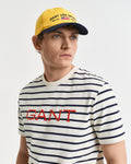CREAM, GRAPHIC STRIPED SS T-SHIRT, CLOSE-UP BY GANT AU.