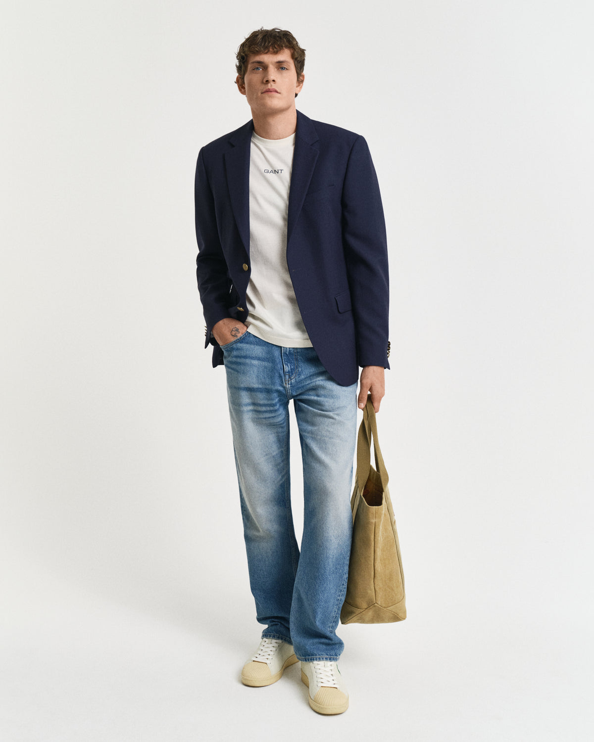 CREAM, GRAPHIC SS T-SHIRT BY GANT AU.