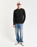 BLACK, REG SHIELD LS T-SHIRT BY GANT AU.