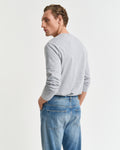 GREY MELANGE, REG SHIELD LS T-SHIRT, BACK-VIEW BY GANT AU.