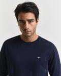 EVENING BLUE, REG SHIELD LS T-SHIRT, CLOSE-UP BY GANT AU.