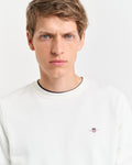 EGGSHELL, REG SHIELD C-NECK SWEAT, CLOSE-UP BY GANT AU.