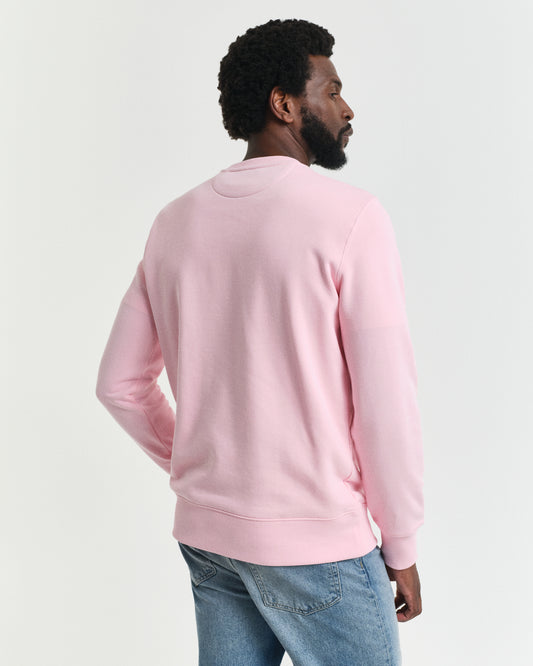 CALIFORNIA PINK, REG SHIELD C-NECK SWEAT, BACK-VIEW BY GANT AU.