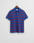 LAPIS BLUE, STRIPED POLO, FLAT-LAY BY GANT AU.