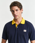 EVENING BLUE, CONTRAST SS POLO, CLOSE-UP BY GANT AU.