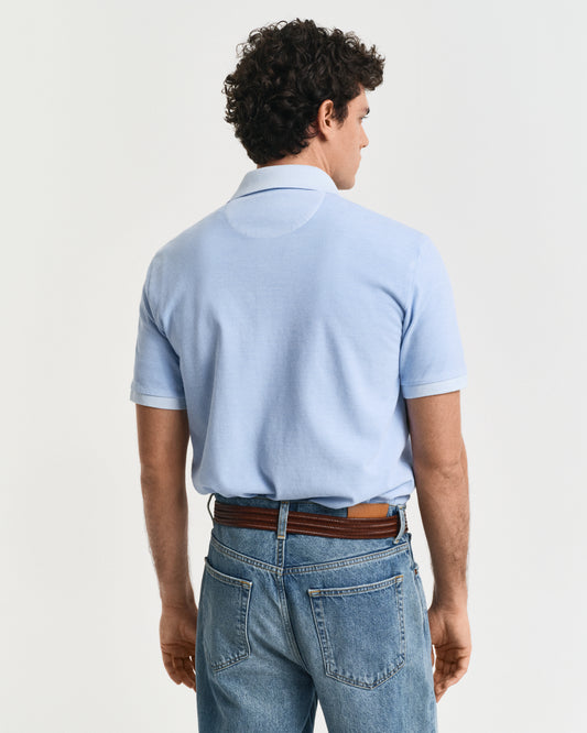 FRESH BLUE, SUNFADED SS POLO, BACK-VIEW BY GANT AU.