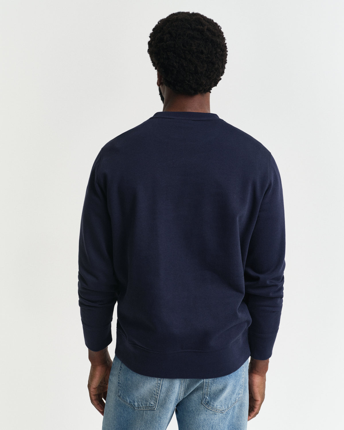 EVENING BLUE, GRAPHIC C-NECK SWEAT, BACK-VIEW BY GANT AU.