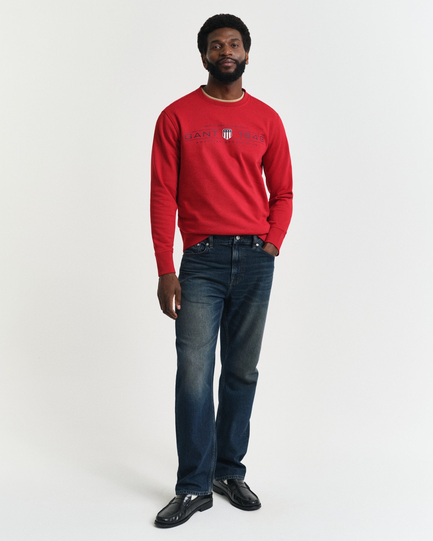 RUBY RED, GRAPHIC C-NECK SWEAT BY GANT AU.