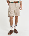MODEL WEARING REG SUNFADED CHINO SHORTS