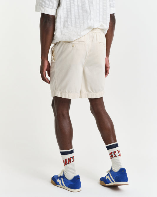 CREAM, REG SUNFADED DS SHORTS, BACK-VIEW BY GANT AU.
