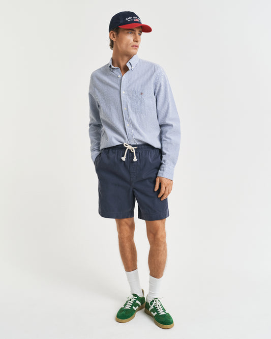 EVENING BLUE, REG SUNFADED DS SHORTS, FRONT-VIEW BY GANT AU.