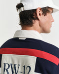 EVENING BLUE, RETRO STRIPE HEAVY RUGGER, CLOSE-UP BY GANT AU.