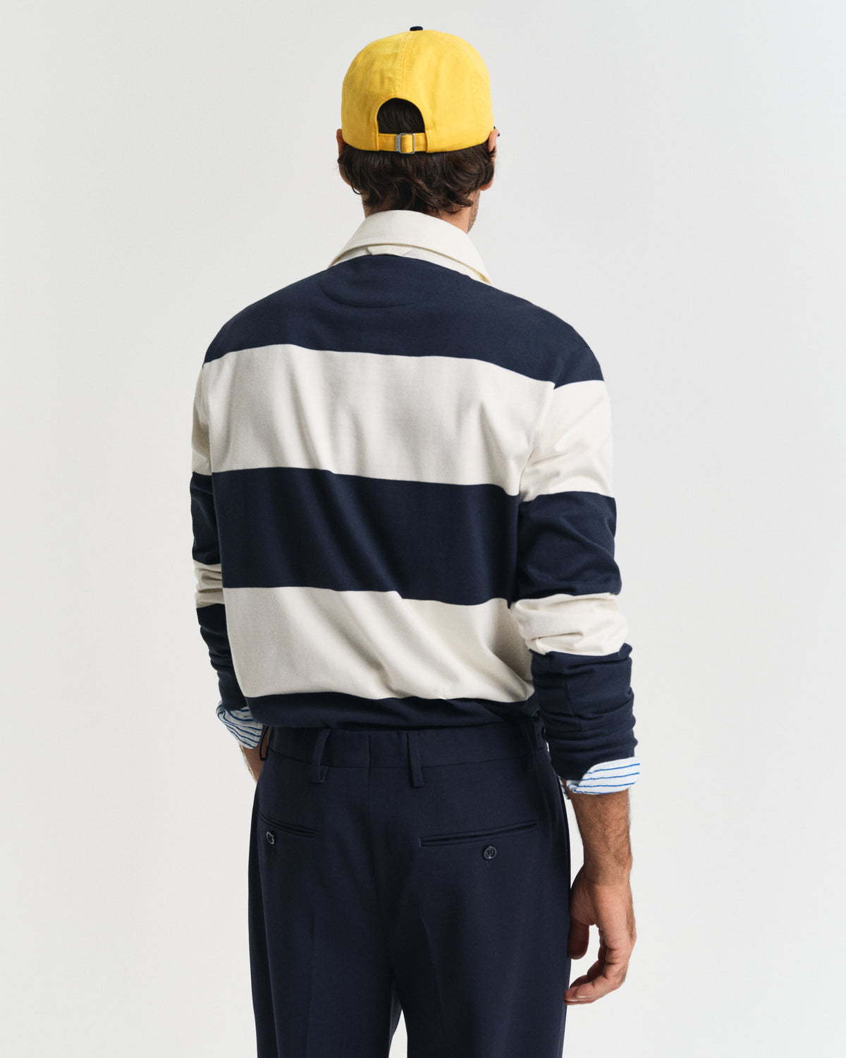 EVENING BLUE, BARSTRIPE RUGGER, BACK-VIEW BY GANT AU.