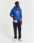 LAPIS BLUE, GRAPHIC SWEAT HOODIE BY GANT AU.