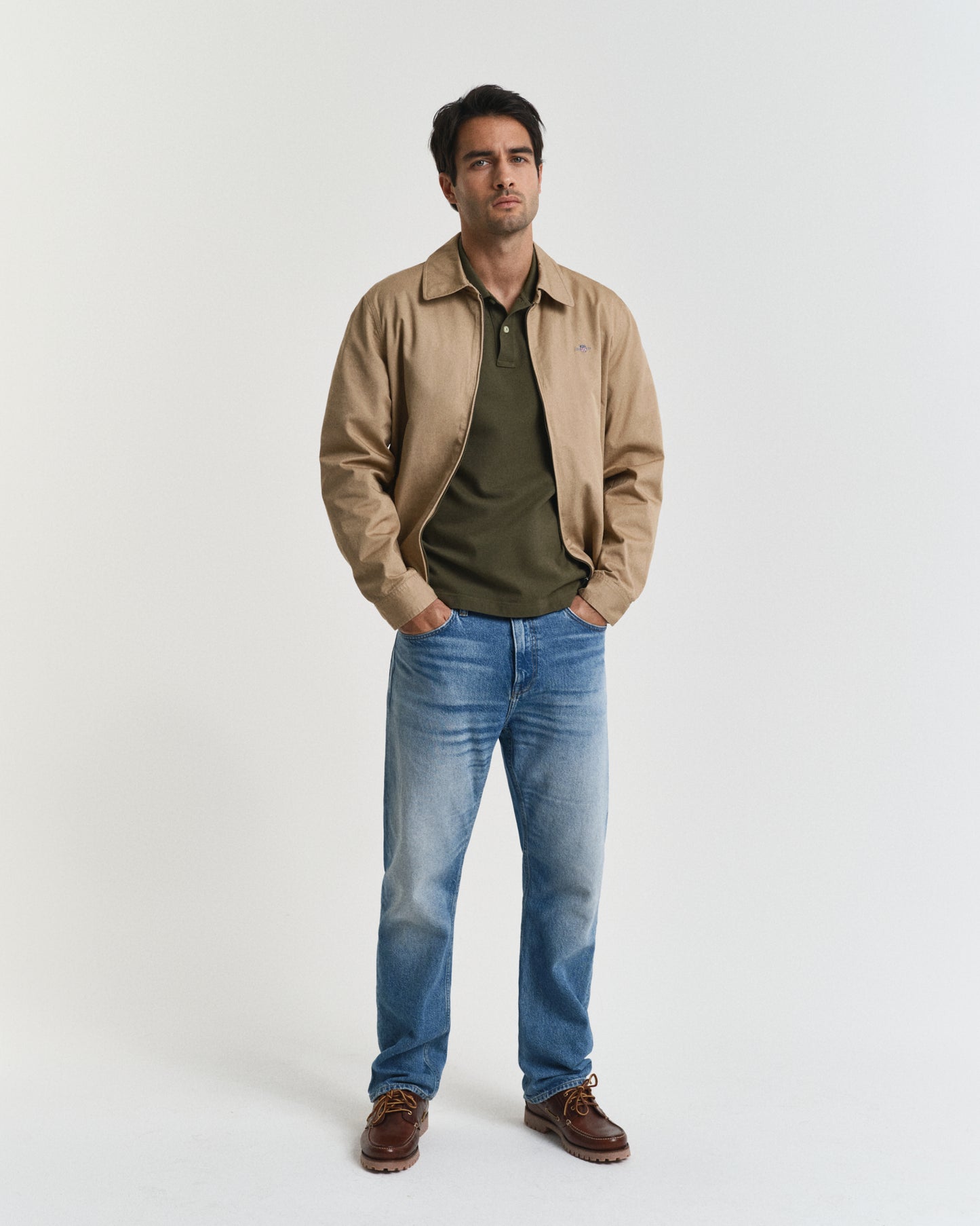 JUNIPER GREEN, REG SHIELD SS PIQUE POLO BY GANT AU.