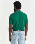 DEEP GREEN, REG SHIELD SS PIQUE POLO, BACK-VIEW BY GANT AU.