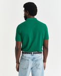DEEP GREEN, REG SHIELD SS PIQUE POLO, BACK-VIEW BY GANT AU.
