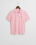 CALIFORNIA PINK, REG SHIELD SS PIQUE POLO, FLAT-LAY BY GANT AU.