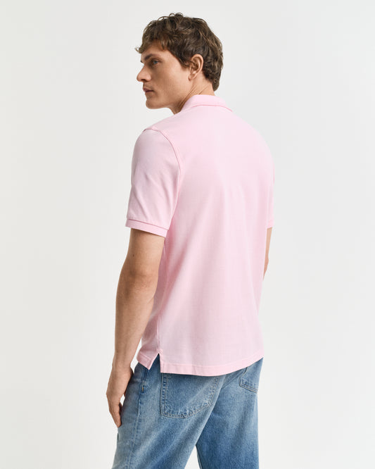 CALIFORNIA PINK, REG SHIELD SS PIQUE POLO, BACK-VIEW BY GANT AU.