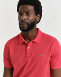 WATERMELON RED, REG SHIELD SS PIQUE POLO, CLOSE-UP BY GANT AU.