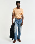 PEACHY ORANGE, REG SHIELD SS PIQUE POLO BY GANT AU.