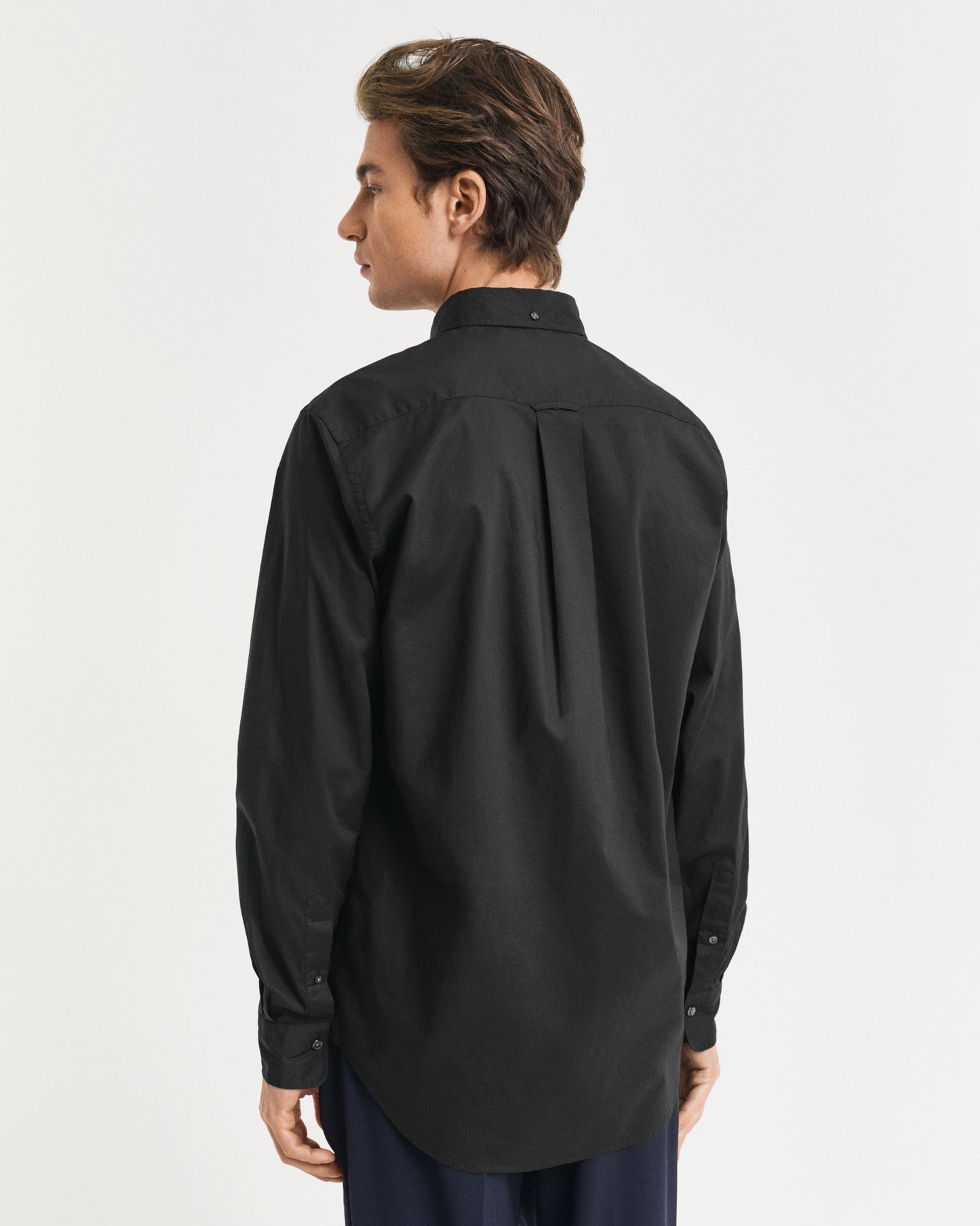 BLACK, REG CLASSIC POPLIN SHIRT, BACK-VIEW BY GANT AU.
