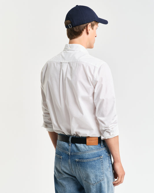 WHITE, REG CLASSIC POPLIN SHIRT, BACK-VIEW BY GANT AU.