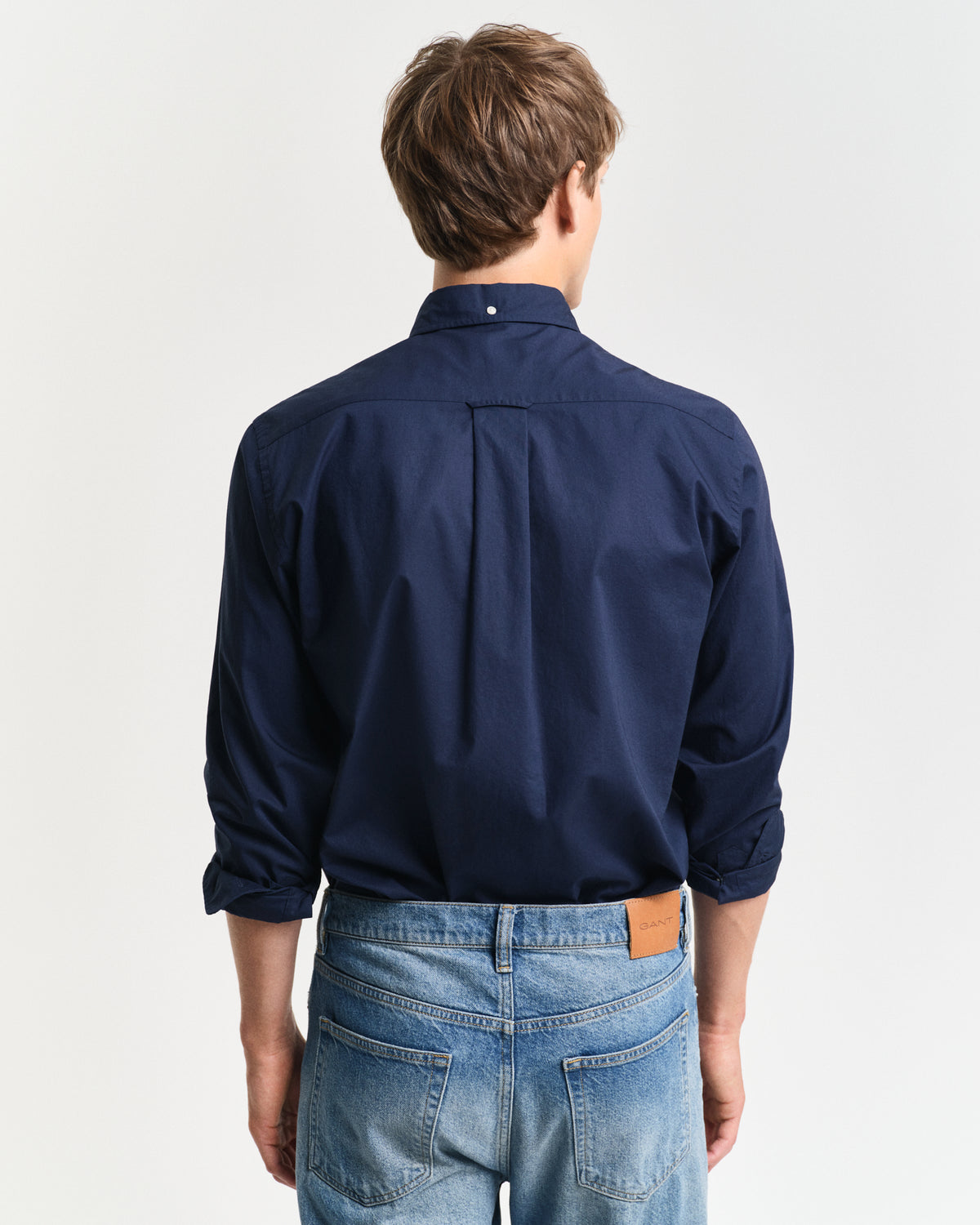 MARINE, REG CLASSIC POPLIN SHIRT, BACK-VIEW BY GANT AU.