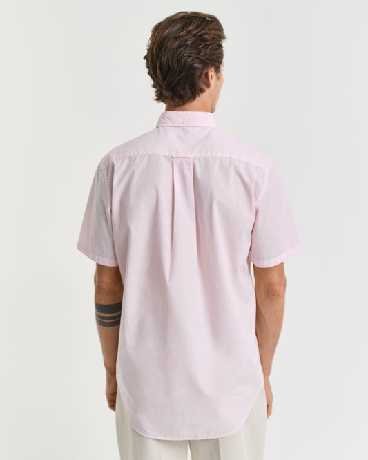 LIGHT PINK, REG CLASSIC POPLIN SS SHIRT, BACK-VIEW BY GANT AU.