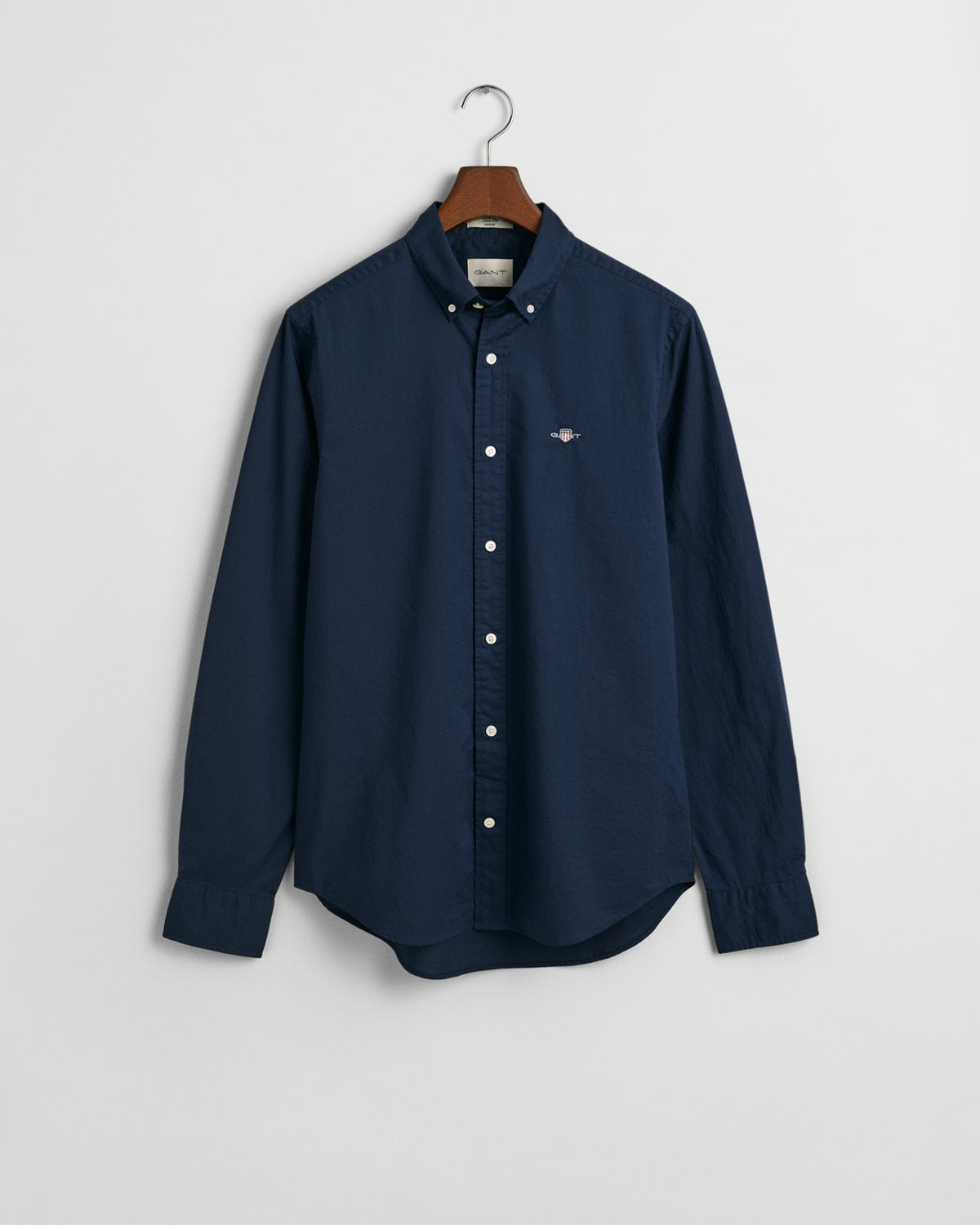 MARINE, SLIM CLASSIC POPLIN SHIRT, FLAT-LAY BY GANT AU.