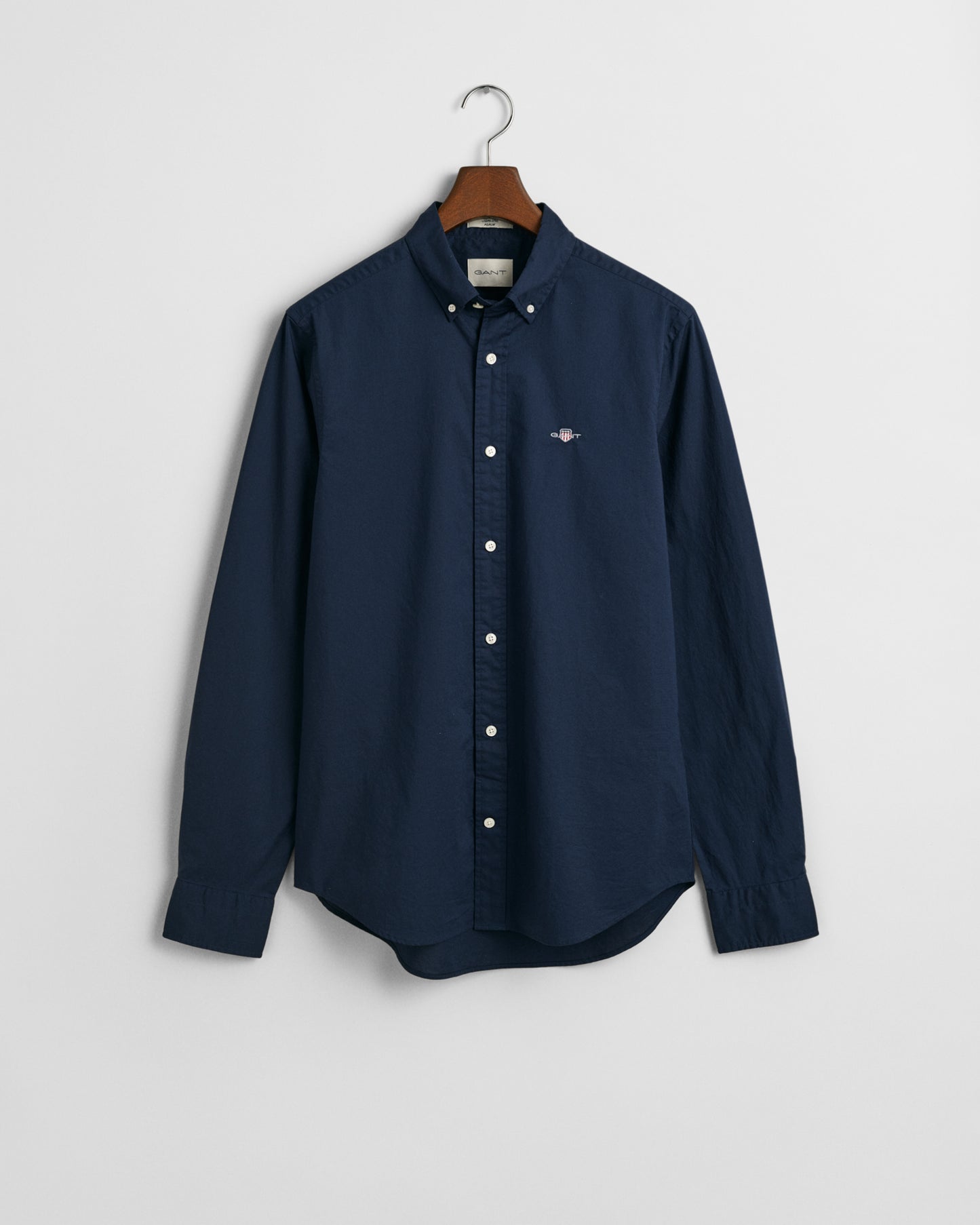 MARINE, SLIM CLASSIC POPLIN SHIRT, FLAT-LAY BY GANT AU.