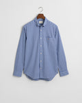 COLLEGE BLUE, REG CLASSIC POPLIN GINGHAM SHIRT, FLAT-LAY BY GANT AU.
