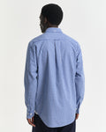 COLLEGE BLUE, REG CLASSIC POPLIN GINGHAM SHIRT, BACK-VIEW BY GANT AU.