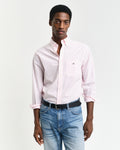 LIGHT PINK, REG CLASSIC POPLIN GINGHAM SHIRT, FRONT-VIEW BY GANT AU.